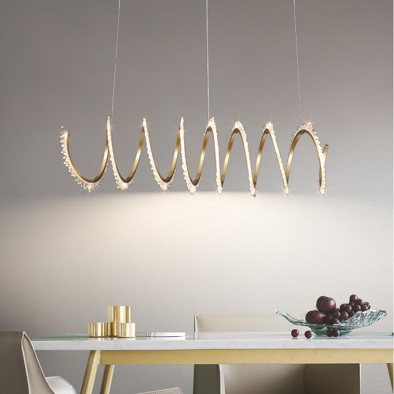 Primary Modern Spiral Crystal Chandelier-Vancei