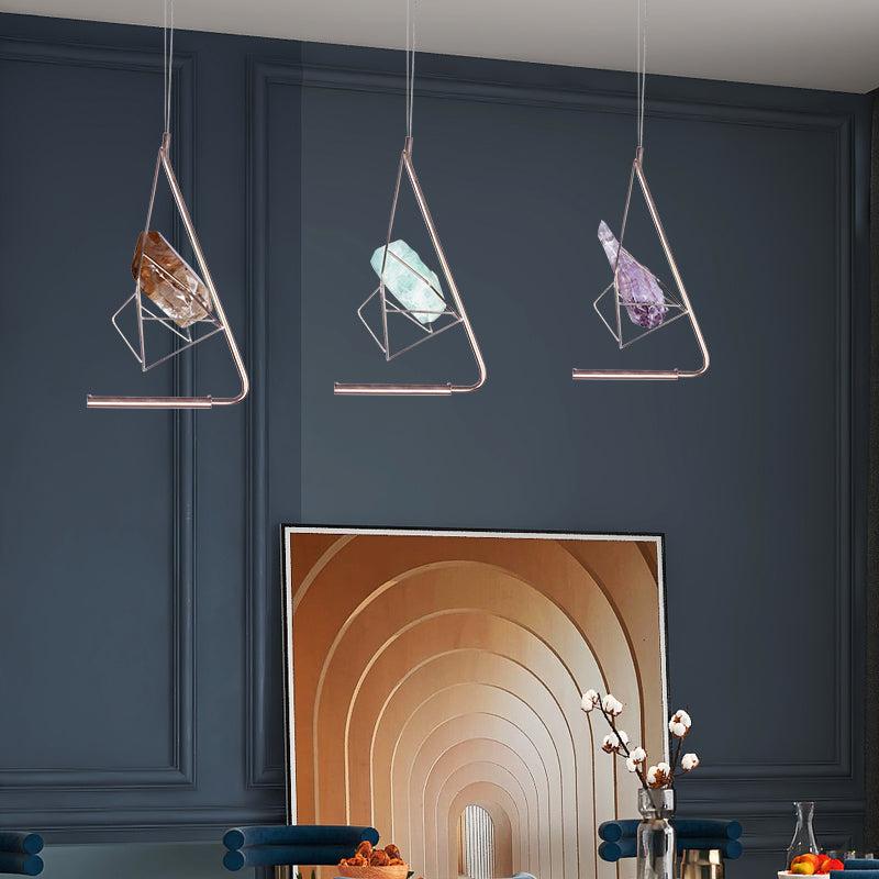 Primary Simple Modernism Rock Crystal Island Pendant, Bar Pendant-Vancei