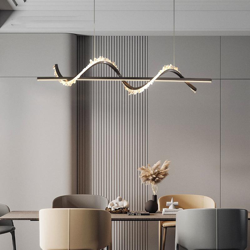 Primary Spiral Linear Crystal Chandelier-Vancei