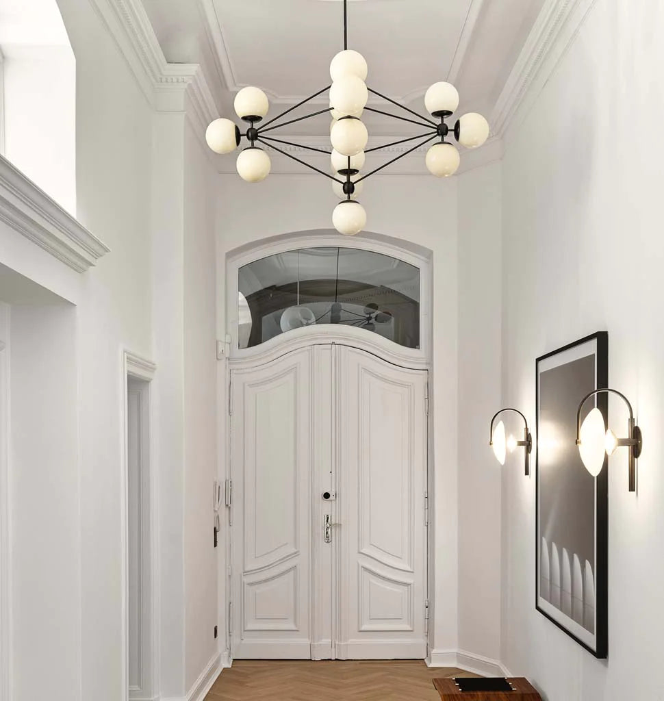 Modo Chandelier - 4 Sided, 15 Globes