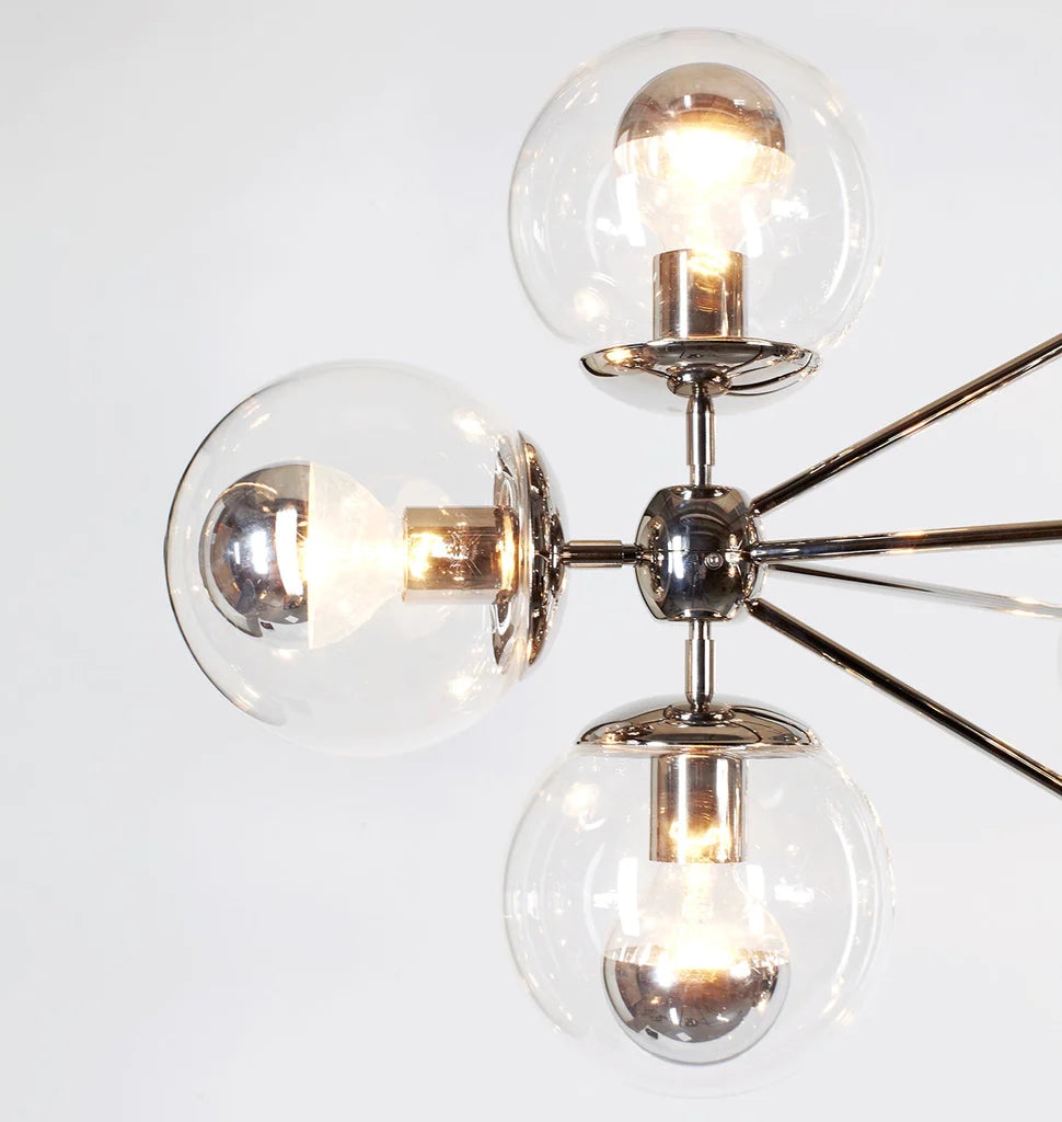 Modo Chandelier - 4 Sided, 15 Globes