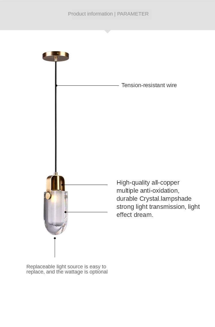 Riley Crystal Pendant Light