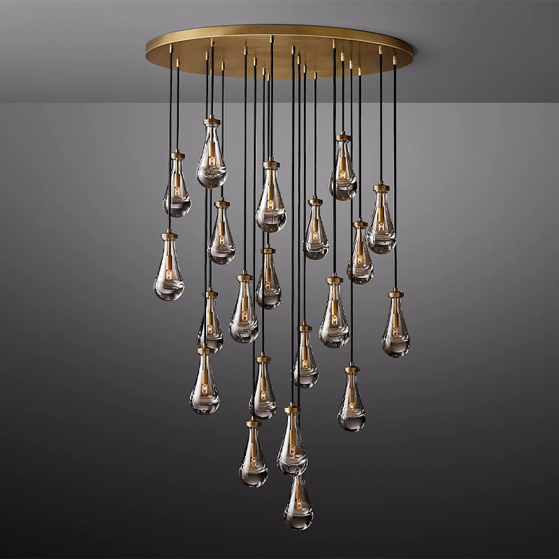 Raindrop Round Chandelier Light 47"