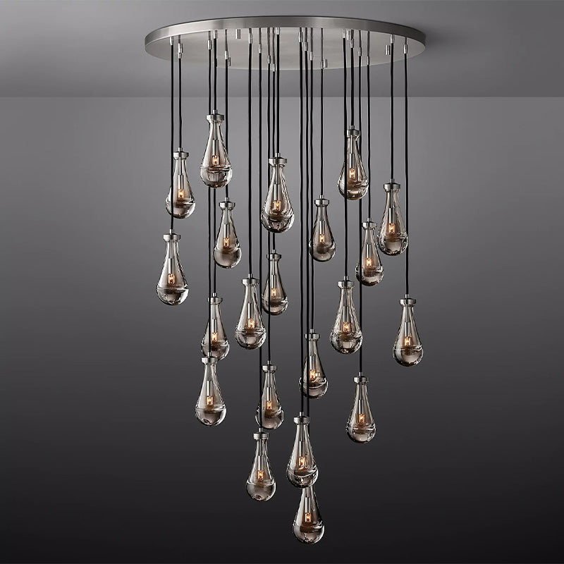 Raindrop Round Chandelier Light 47"