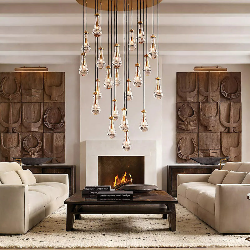 Raindrop Round Chandelier Light 47"