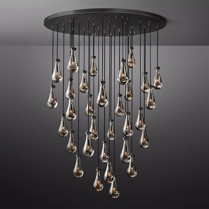 Raindrop Round Chandelier Light 60"