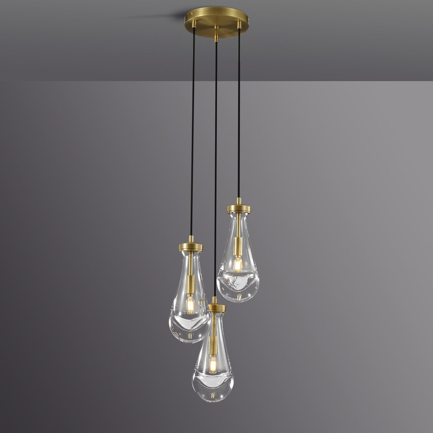 Raindrop round chandelier 8"(cord)-Vancei