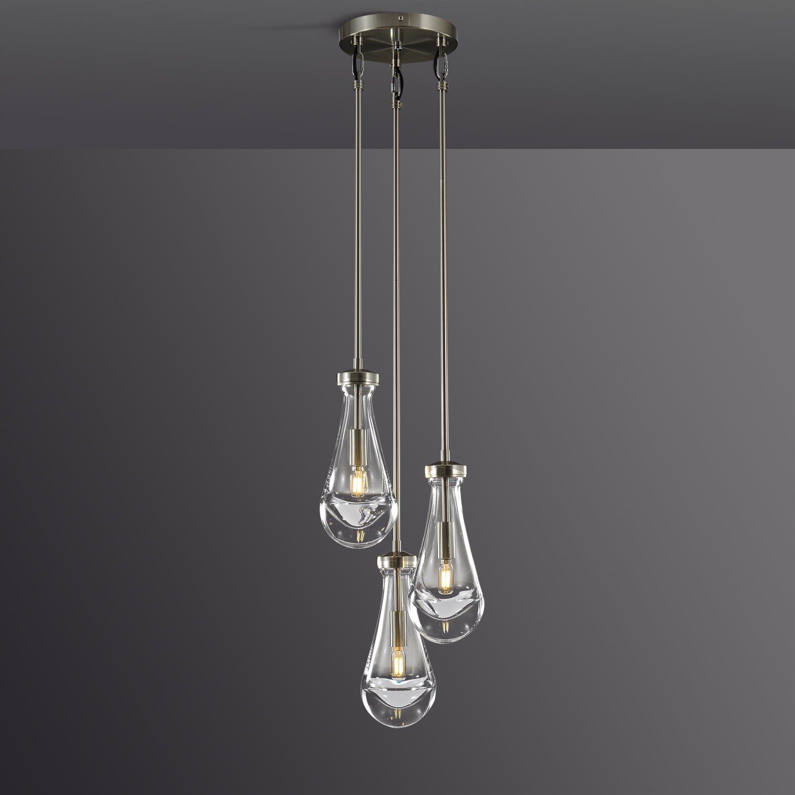 Raindrop round chandelier 8"(rod)-Vancei
