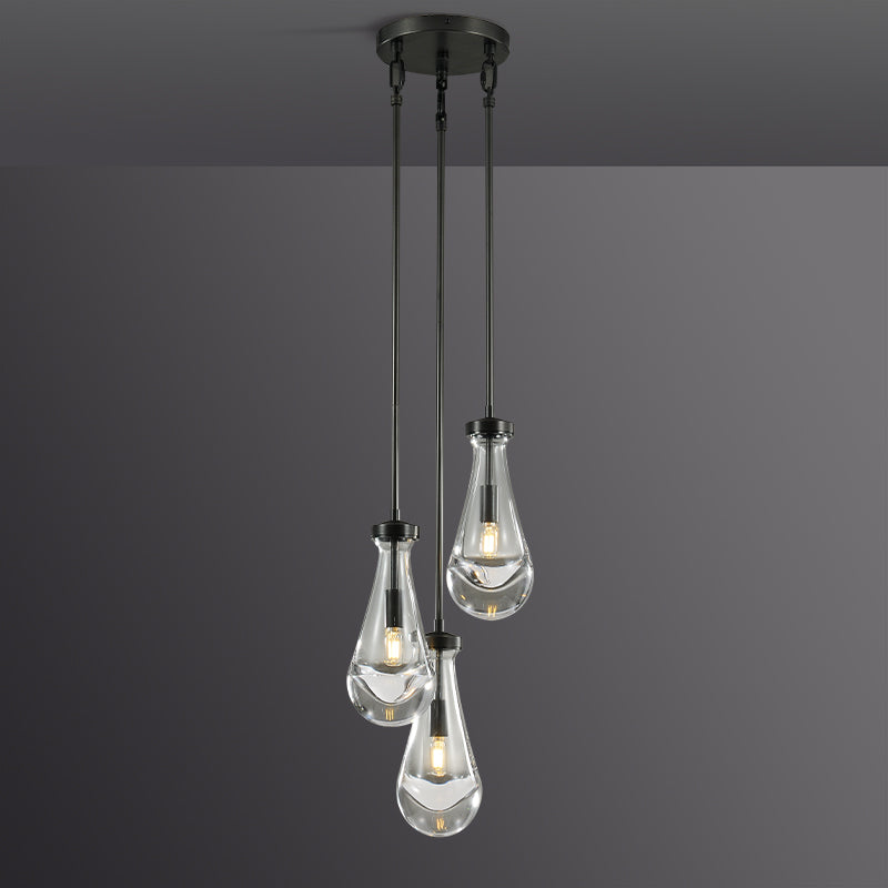 Raindrop round chandelier 8"(rod)-Vancei