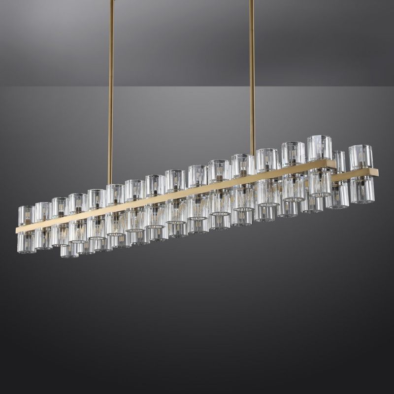 Brach Crystal Rectangular Chandelier 72"-Vancei