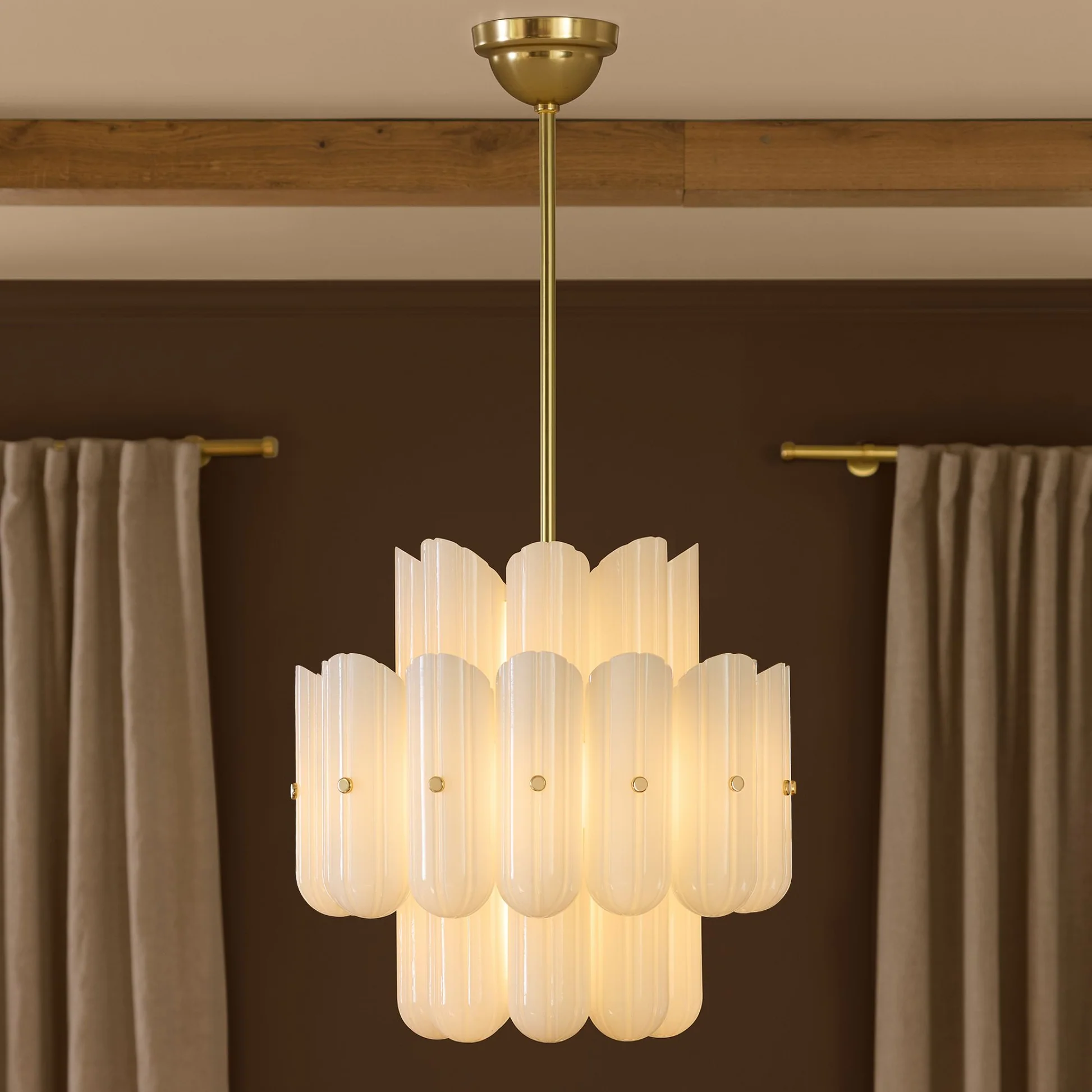 Lorna LED Double Tier Chandelier 25" 35" 46"