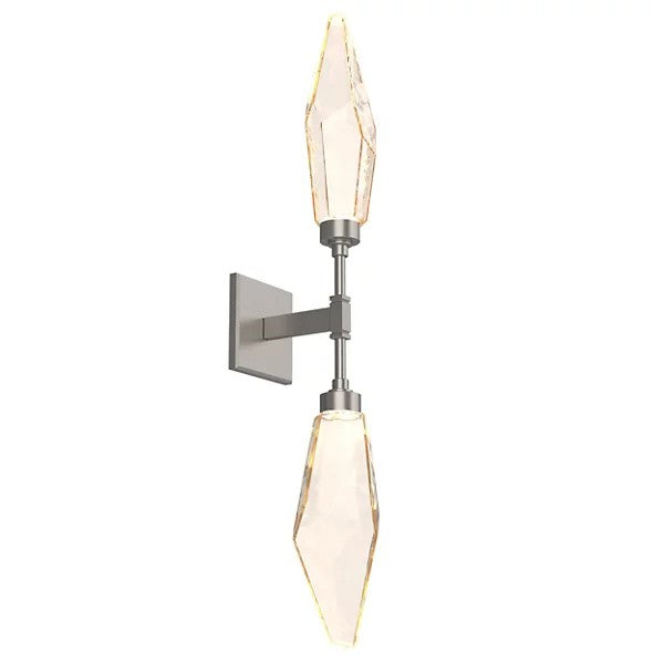 Rosy Crystal Double Wall Sconce-Vancei