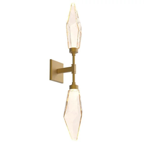 Rosy Crystal Double Wall Sconce-Vancei