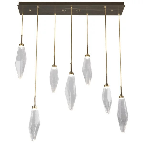 Rosy Crystal Rectangular Chandelier-Vancei