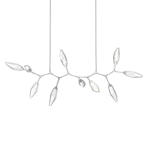 Rosy Crystal Modern Branch LED Linear Chandelier-Vancei