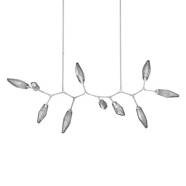 Rosy Crystal Modern Branch LED Linear Chandelier-Vancei
