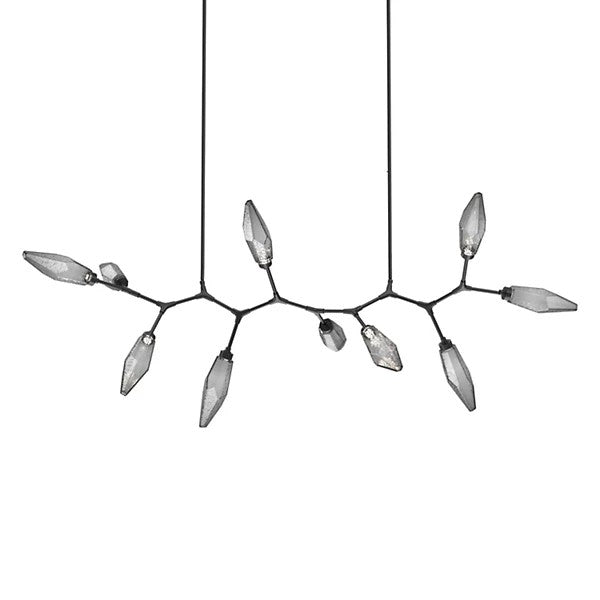 Rosy Crystal Modern Branch LED Linear Chandelier-Vancei