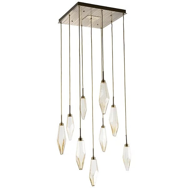 Rosy Crystal Square Chandelier-Vancei