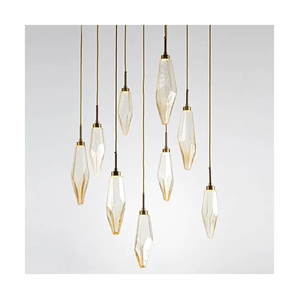 Rosy Crystal Square Chandelier-Vancei