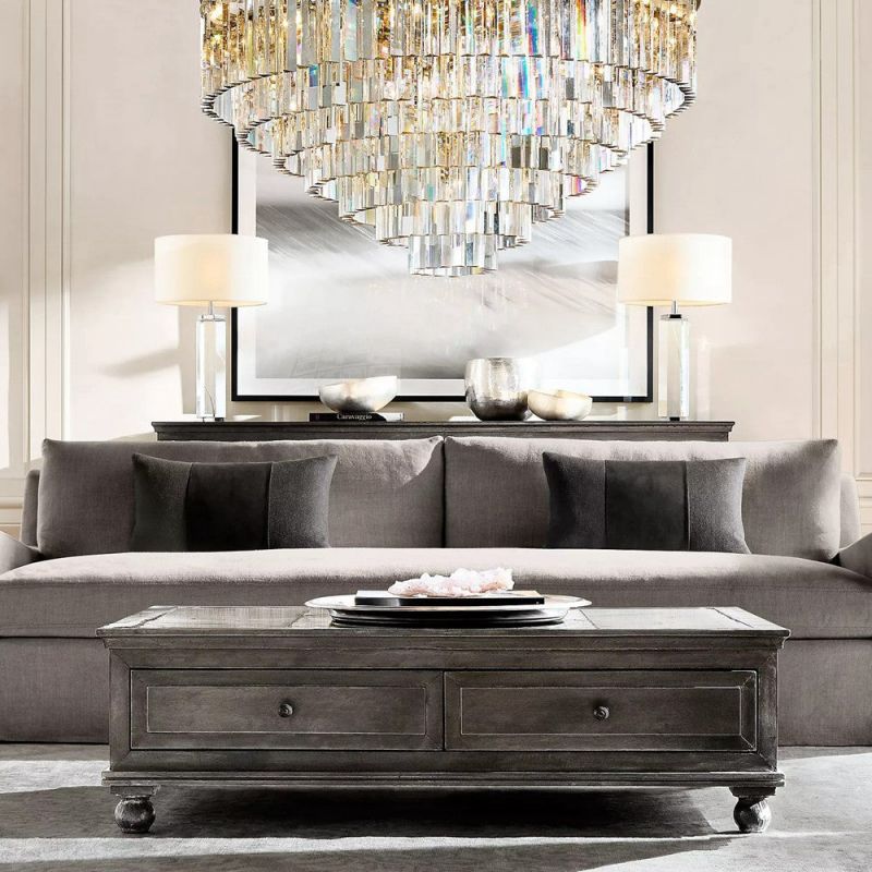 Kelly  7-Layer Crystal Round Chandelier 44"-Vancei