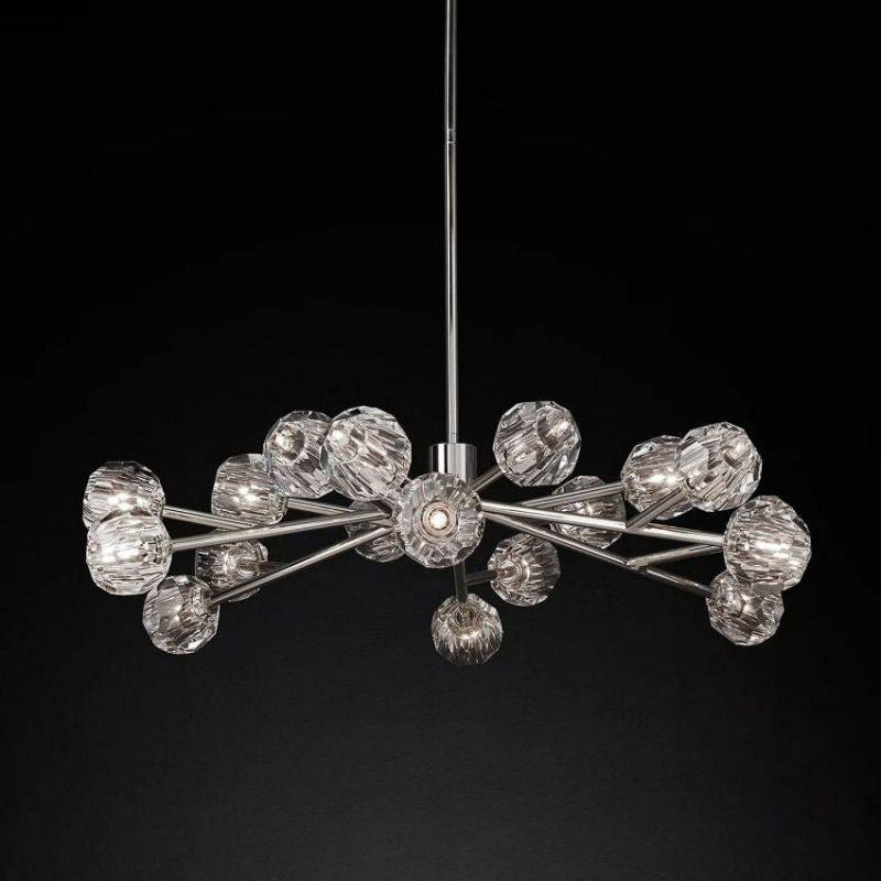Balle Clear Crystal Round Chandelier 48"-Vancei