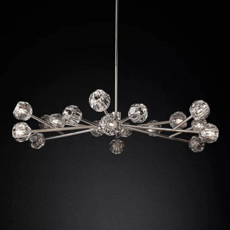 Balle Clear Crystal Round Chandelier 60"-Vancei