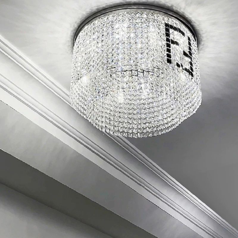 Fendi Round Crystal Chandelier-Vancei