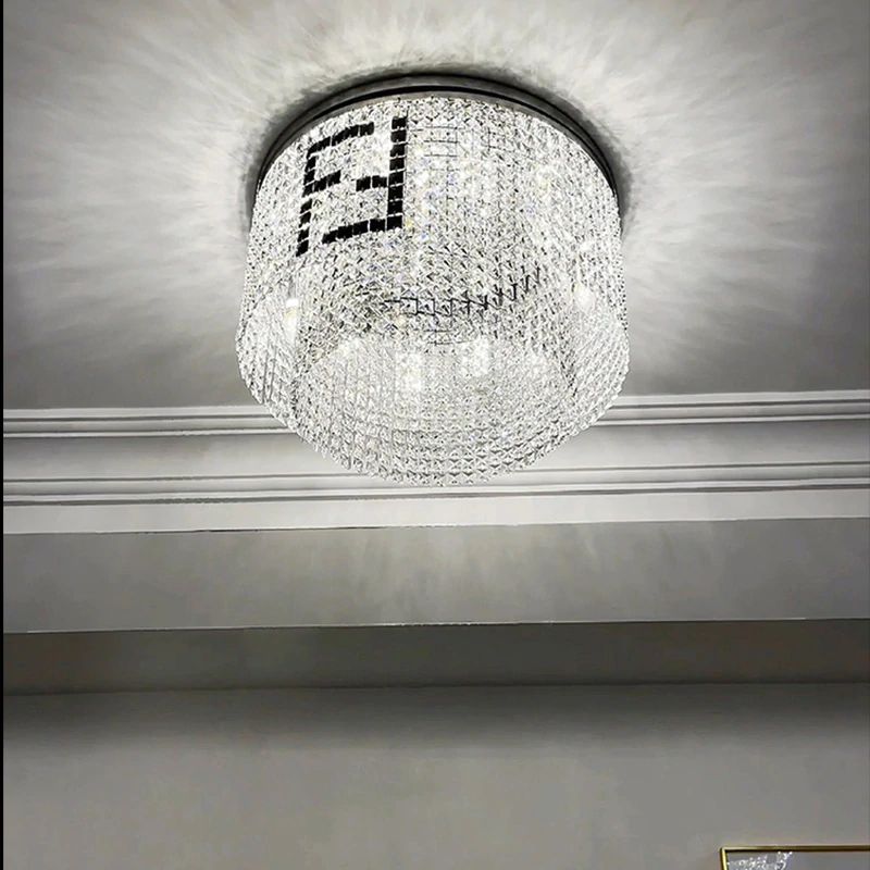 Fendi Round Crystal Chandelier-Vancei