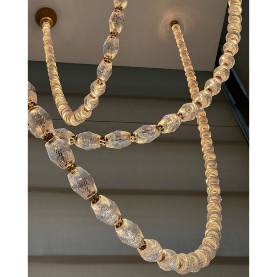 Collier Glass String Chandelier-Vancei