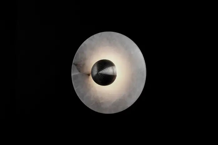 Median Alabaster Flush mount Wall Sconce