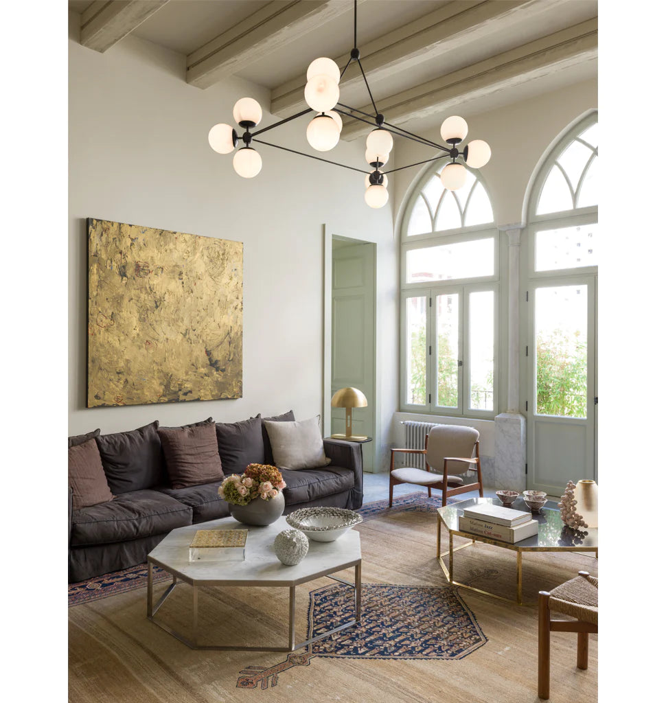 Modo Chandelier - Rectangle, 14 Globes