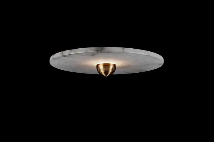 Median Alabaster Flush mount Wall Sconce