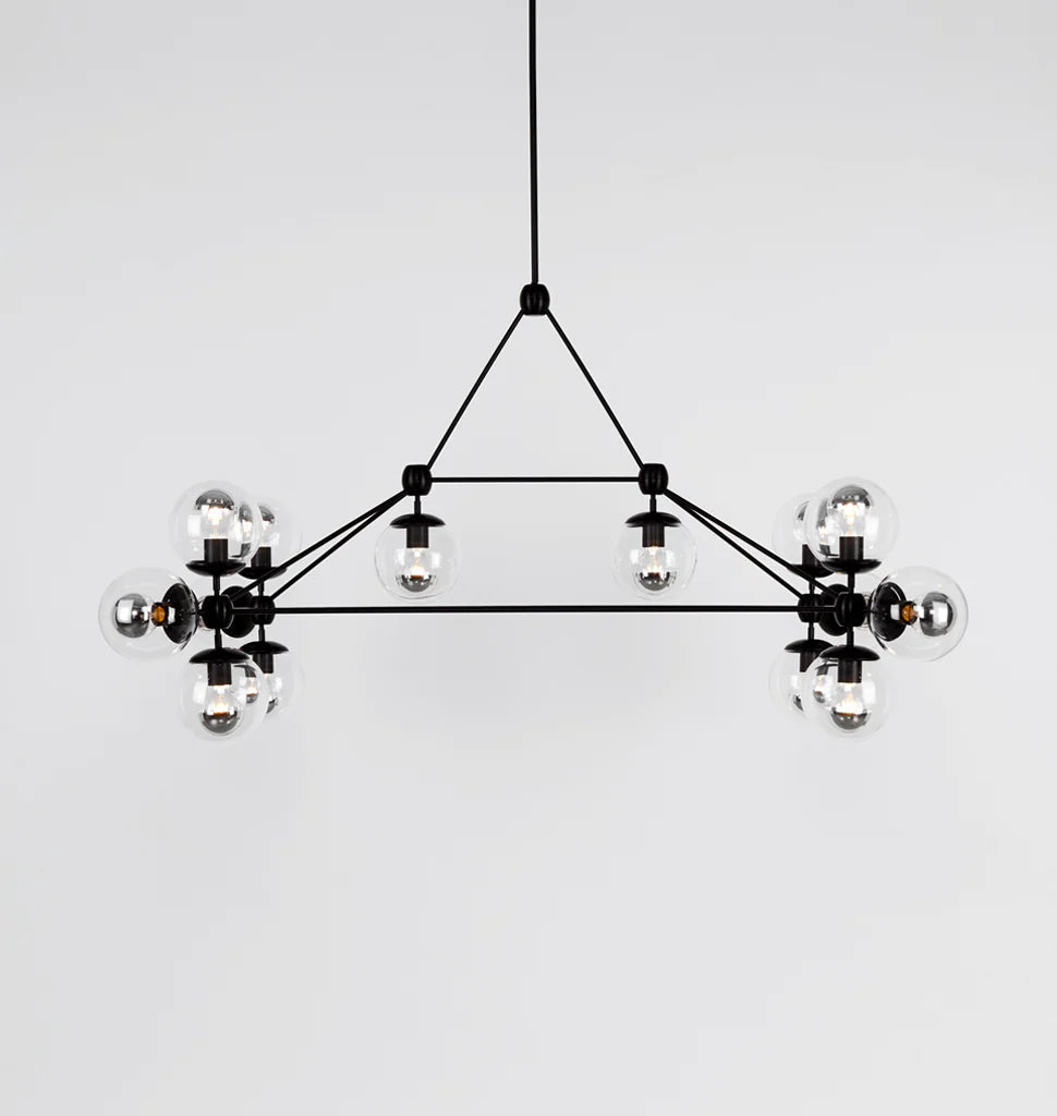 Modo Chandelier - Rectangle, 14 Globes