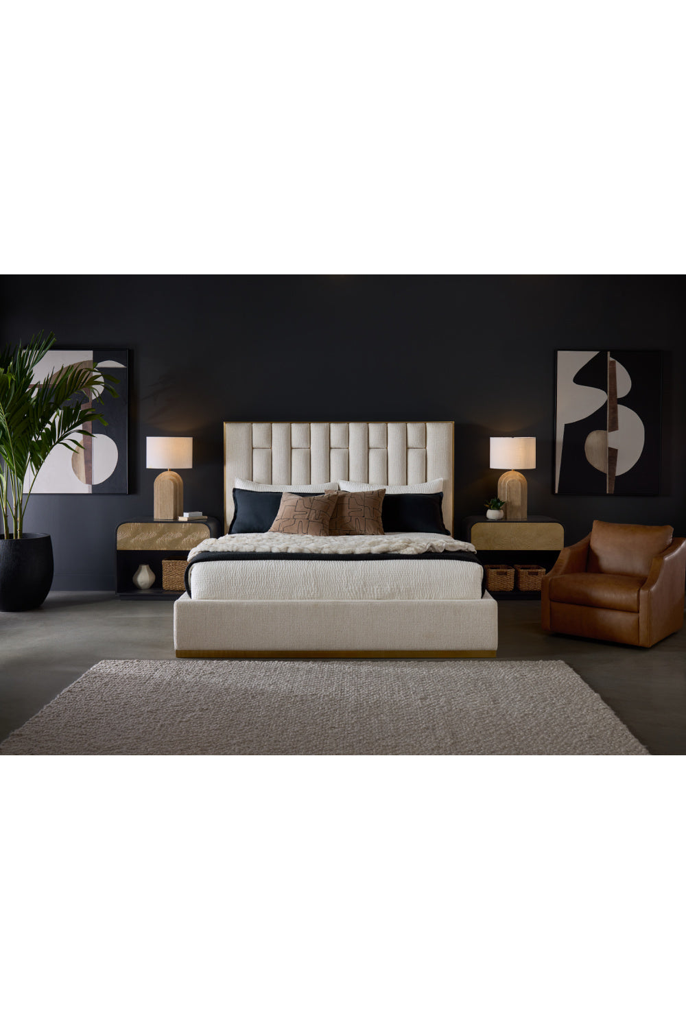 Arched Beige Travertine Table Lamp | Splendido Ancona