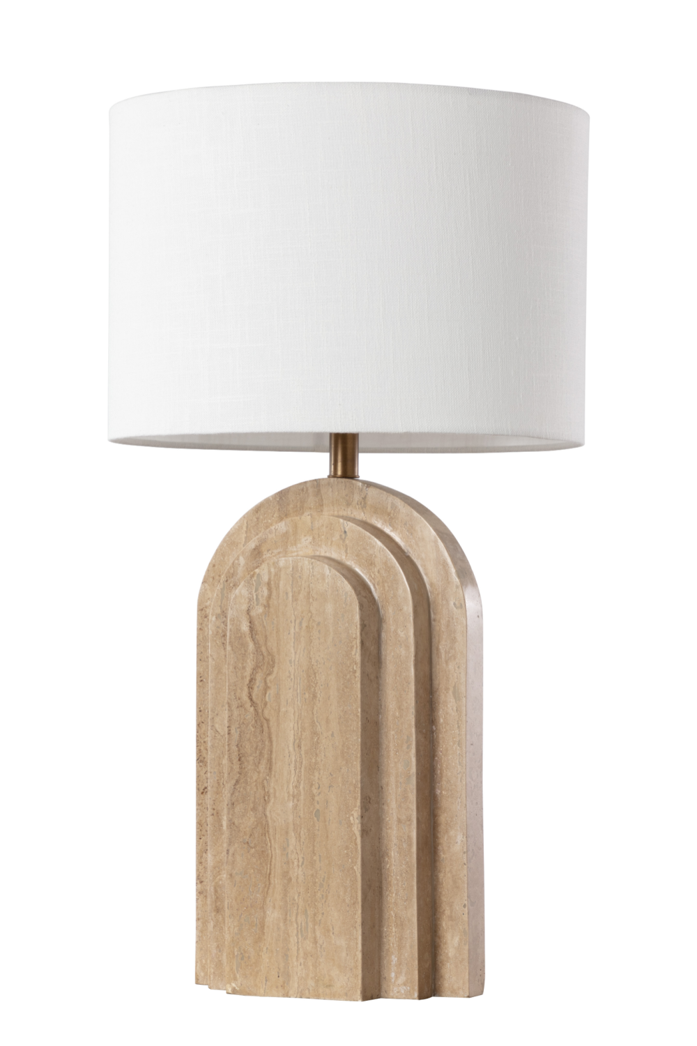 Arched Beige Travertine Table Lamp | Splendido Ancona