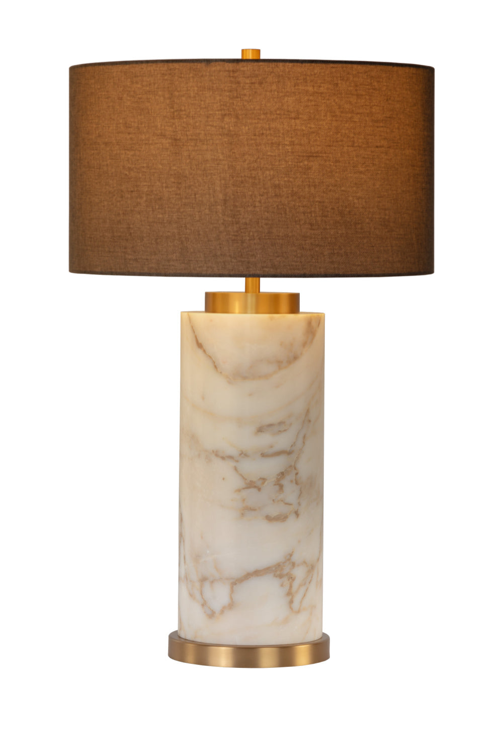 Gray Linen Marble Table Lamp | Splendido Apollolina