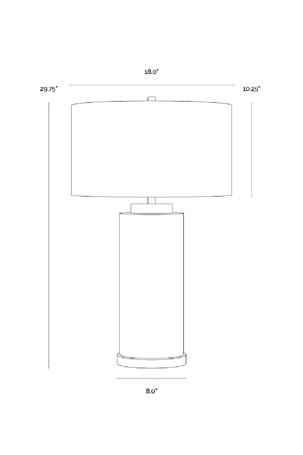 Gray Linen Marble Table Lamp | Splendido Apollolina