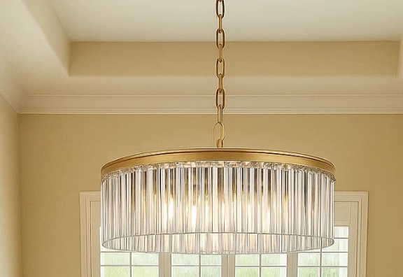 Leyland Round Living Room Glass Chandelier