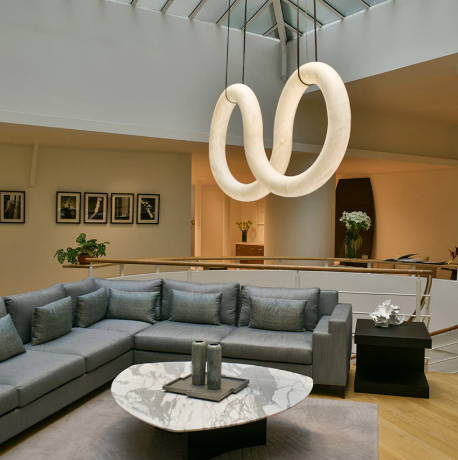 Ethereal Alabaster Chandelier For Living Room
