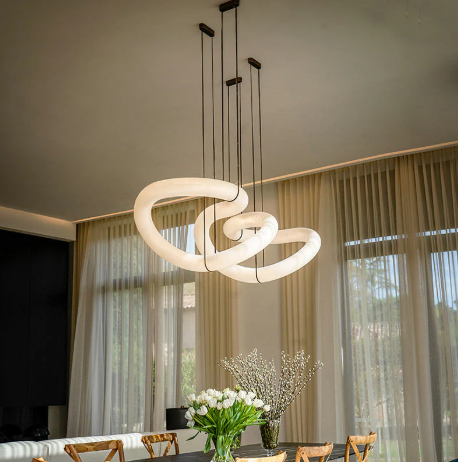 Ethereal Alabaster Chandelier 70"