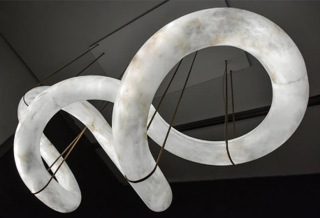 Ethereal Alabaster Chandelier 70"