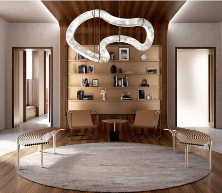 Ethereal Alabaster Chandelier 55"