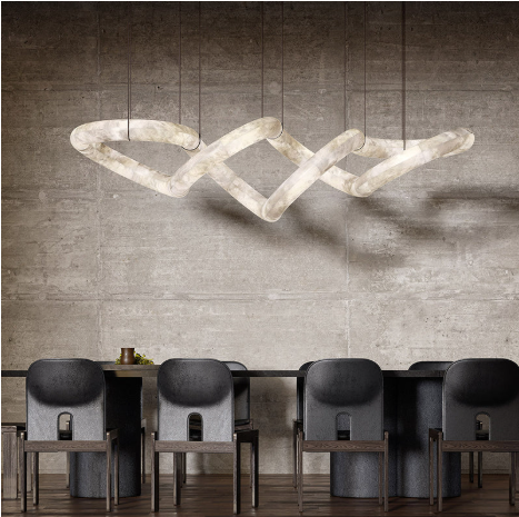 Ethereal Alabaster Chandelier 96"