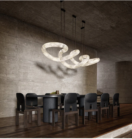 Ethereal Alabaster Chandelier 96"