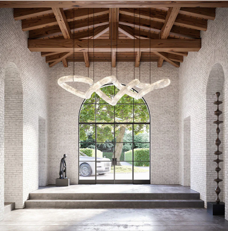 Ethereal Alabaster Chandelier 96"