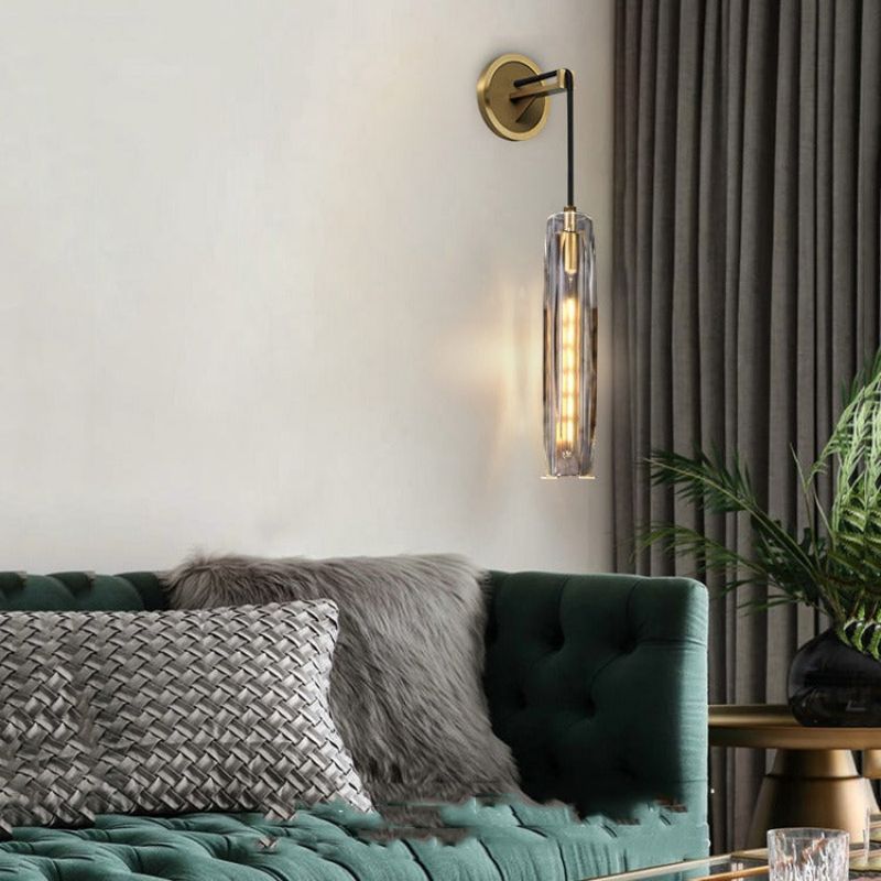 Mingo Crystal Pendant Shade Wall Sconce-Vancei