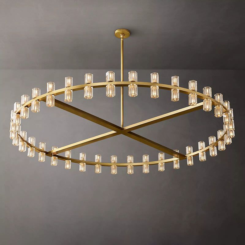 Brach Crystal Shades Round Chandelier 60"