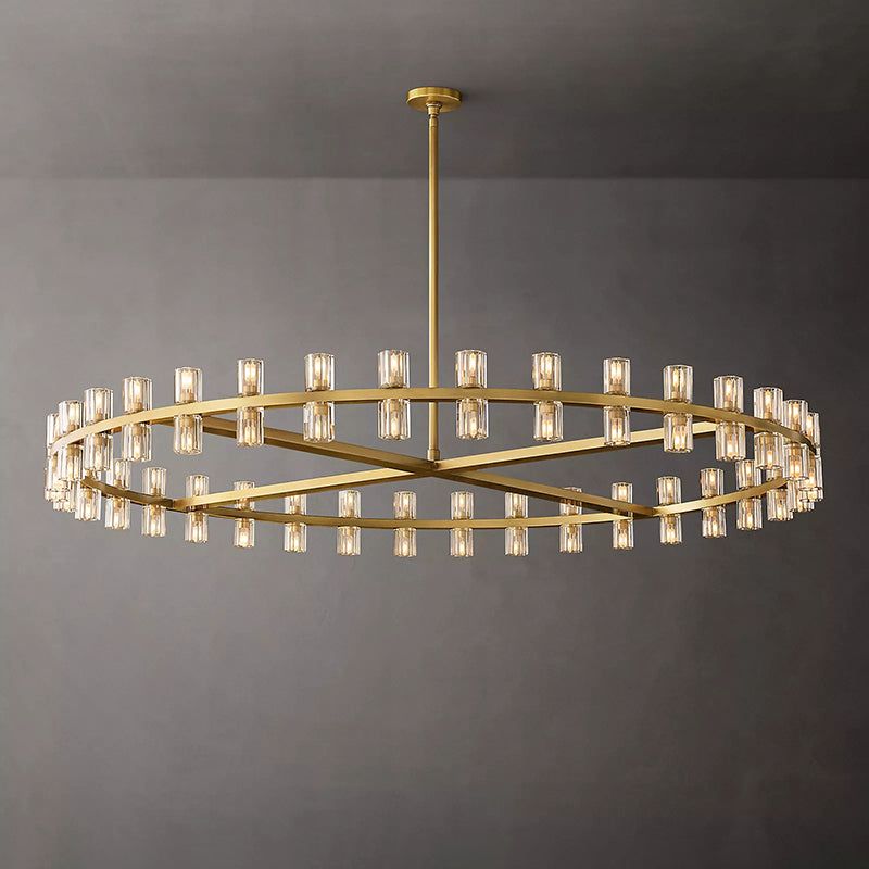 Brach Crystal Shades Round Chandelier 60"