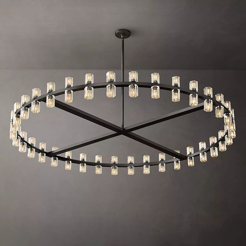 Brach Crystal Shades Round Chandelier 60"
