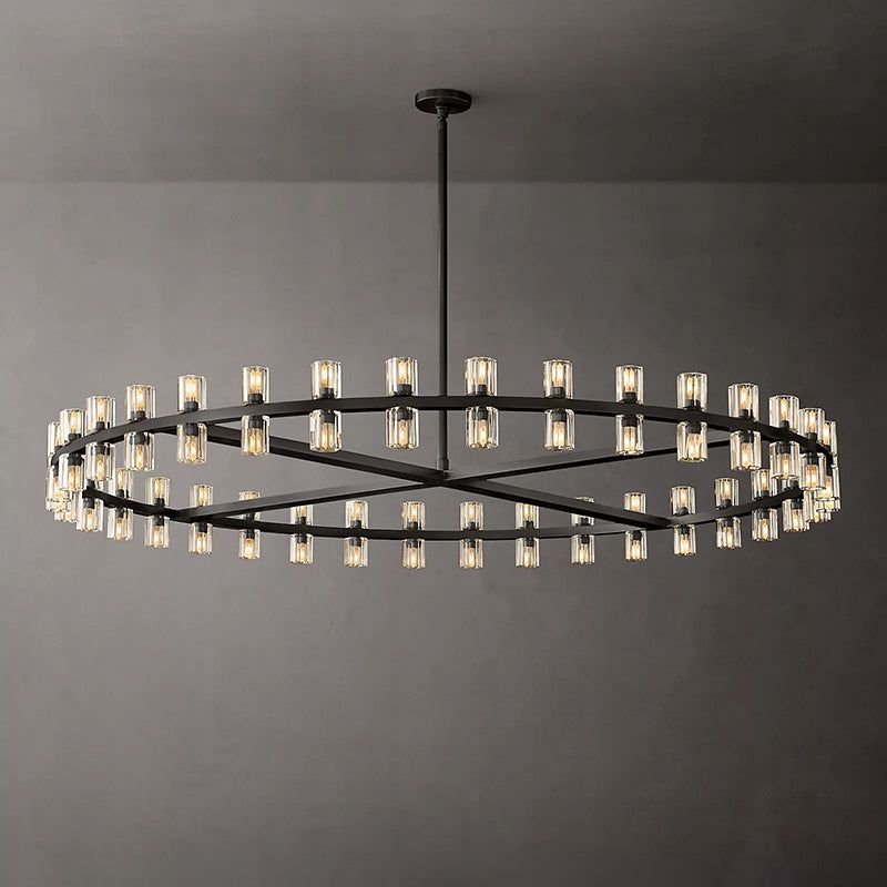 Brach Crystal Shades Round Chandelier 60"